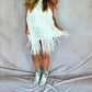 Fore - Fringe Low Back Halter Dress
