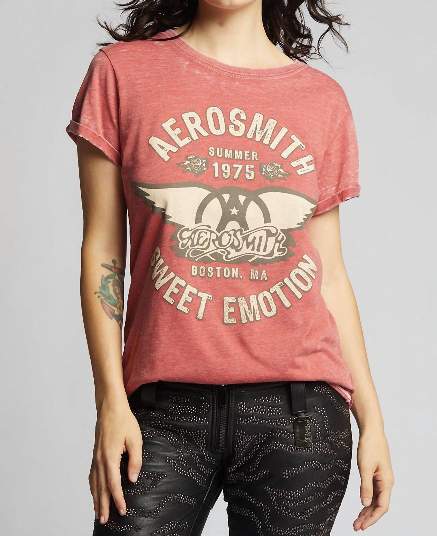 Recycled Karma - Aerosmith Burn Out Graphic Tee Chili Pepper