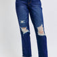 Judy Blue - WomenRigid Magic Heavy Destroy Straight Leg