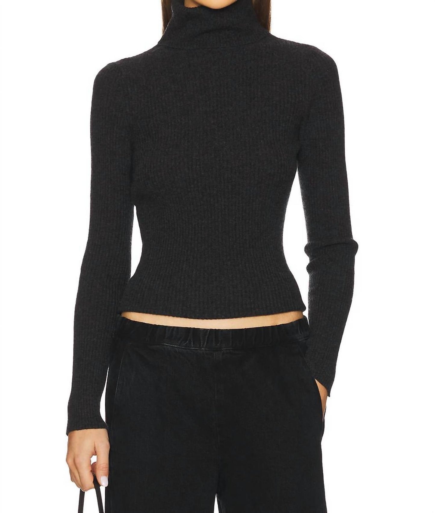Enza Costa - CASHMERE RIB TURTLENECK SWEATER