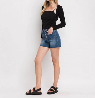 Lovervet - High Rise Button Up Shorts