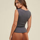 Wishlist - Sweetheart Ribbed Knit Top