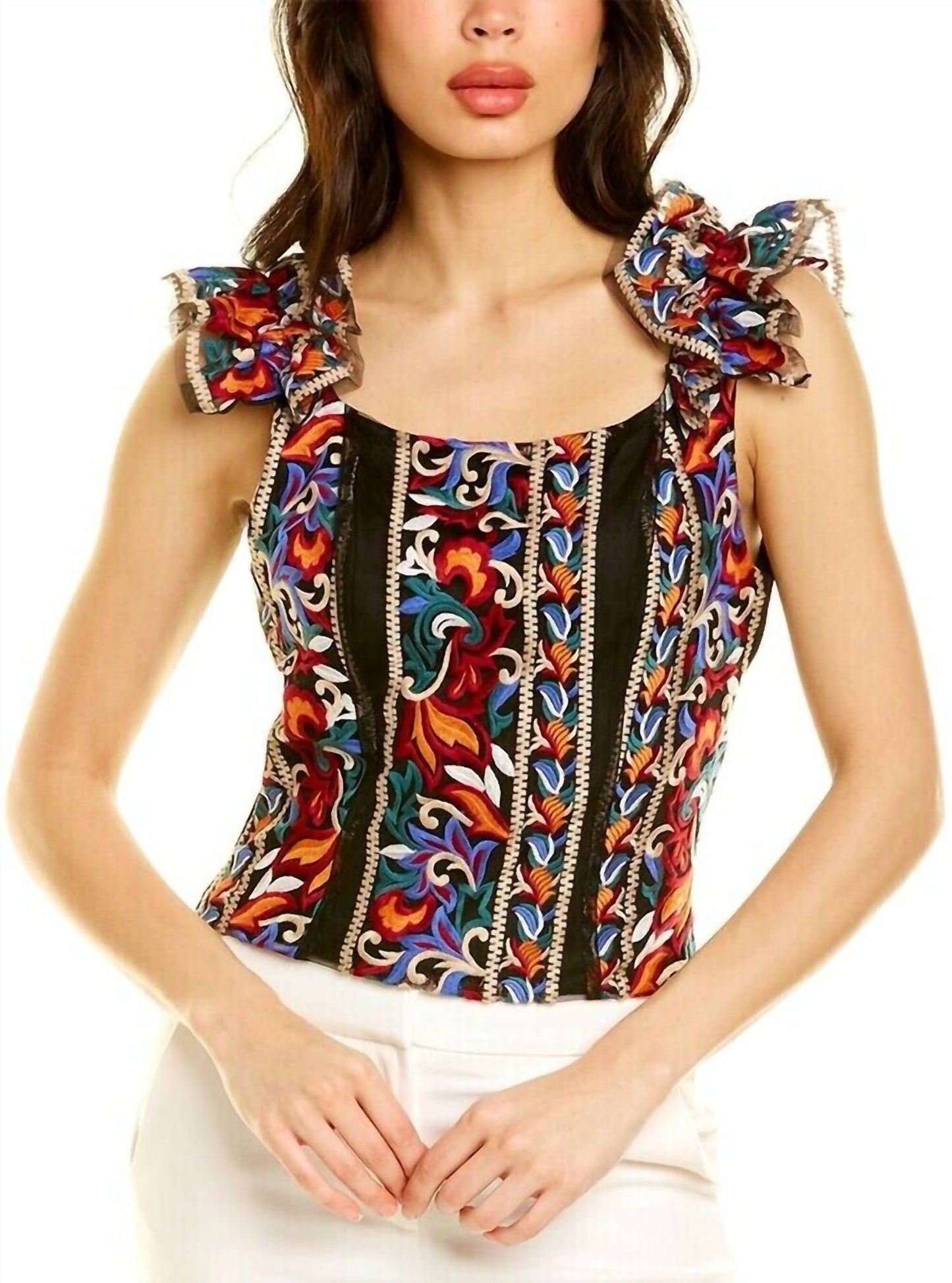 Eva Franco - Embroidered Corset Top