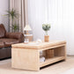 Modern Wood Coffee Table with Beaded Trim – 47" Rectangular