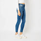 Judy Blue - Women's High Waist Cuffed Hem Skinny Jeans