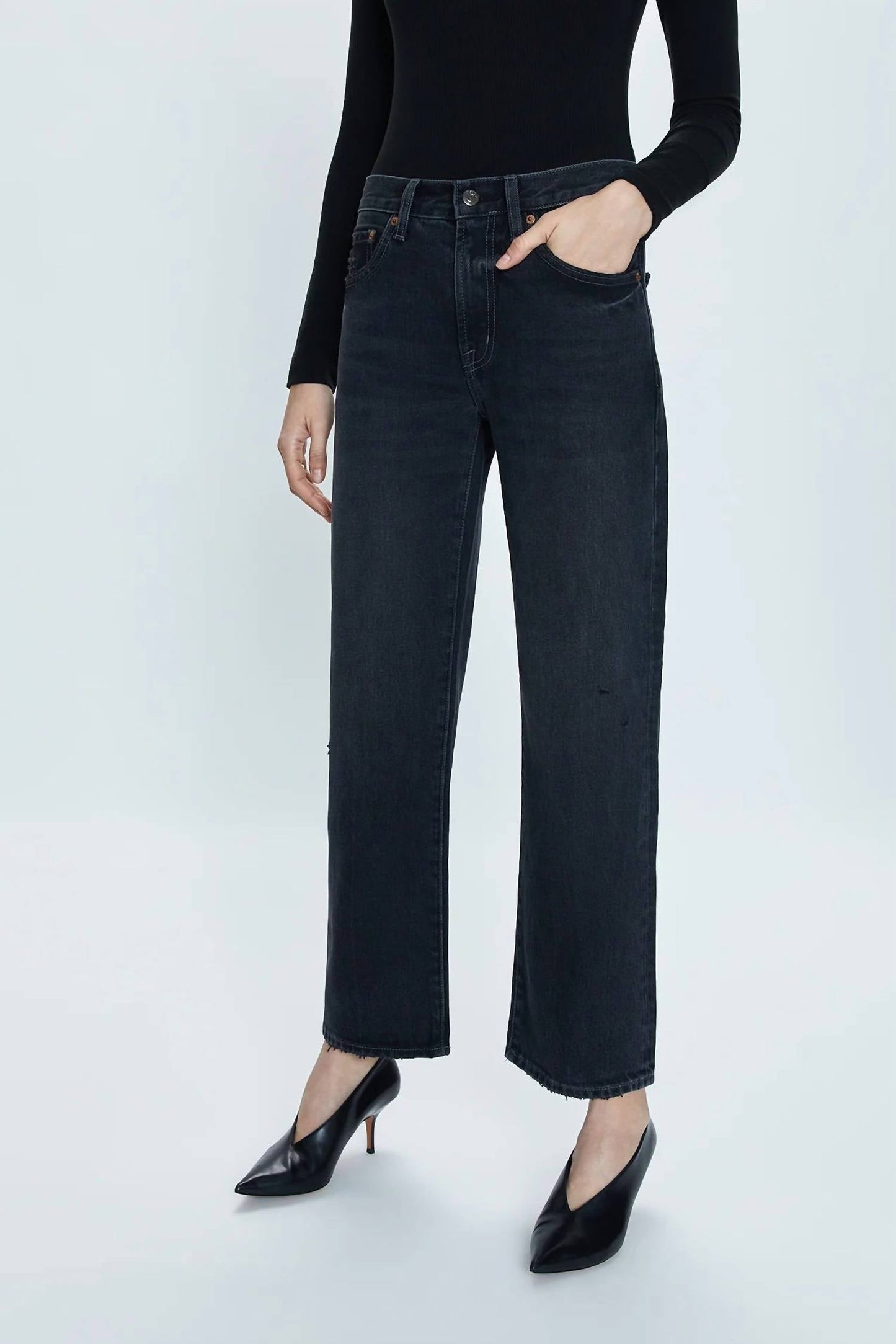 Pistola - Lexi Mid-Rise Bowed Straight Pant