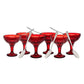 Conjunto de degustação e bebida Godinger Dublin vermelho, 12 peças