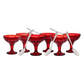 Conjunto de degustação e bebida Godinger Dublin vermelho, 12 peças