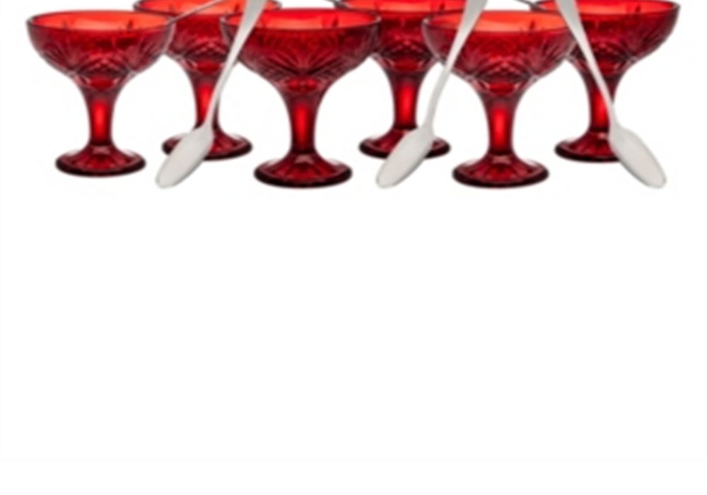 Conjunto de degustação e bebida Godinger Dublin vermelho, 12 peças