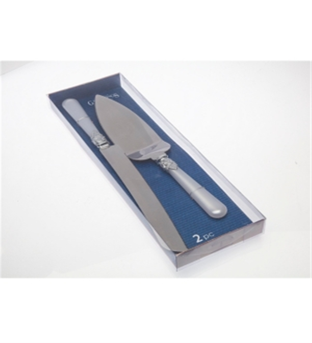 Conjunto de 2 peças para bolo Godinger Pearl