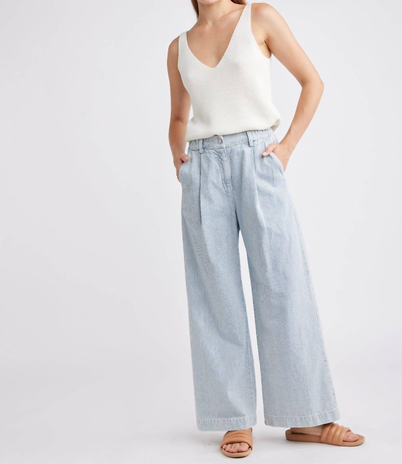 Self Contrast - Caroline Stripe Pants