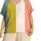 Umgee - Color Block Cotton Gauze Top