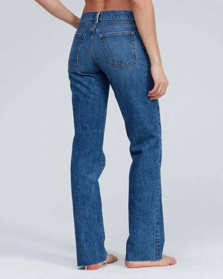 Askk Ny - Calça Jeans Reta Longa Cintura Baixa Feminina