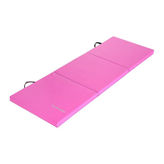 Tapete de ginástica dobrável BalanceFrom Fitness GoGym de 2 polegadas de espessura, triplo, rosa