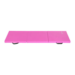 Tapete de ginástica dobrável BalanceFrom Fitness GoGym de 2 polegadas de espessura, triplo, rosa