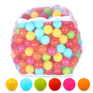 Bolas de brinquedo BalanceFrom Fitness de 2,3 pol. à prova de esmagamento com bolsa de armazenamento, multicoloridas