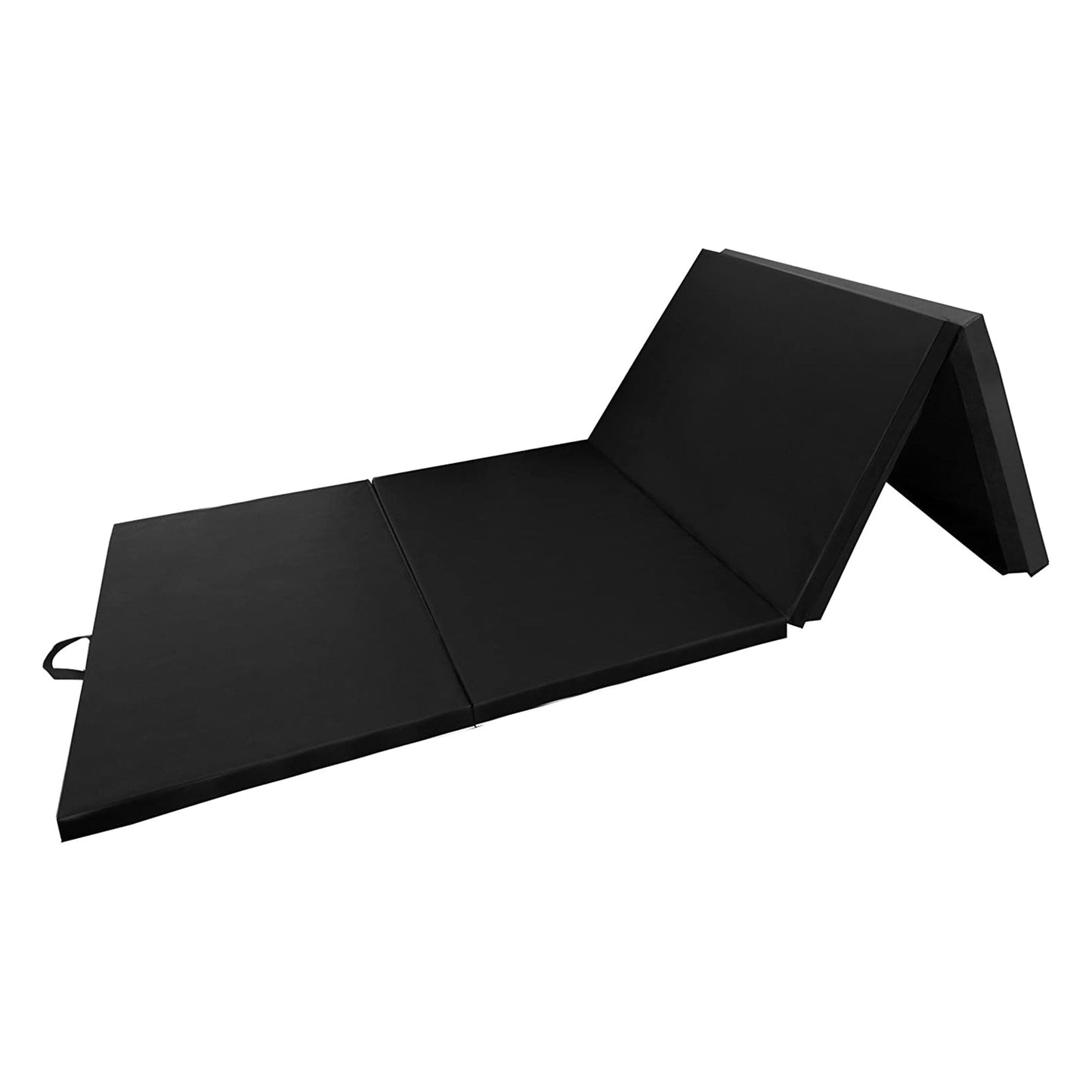 Tapete de ginástica dobrável multiuso BalanceFrom Fitness 120 x 48", preto