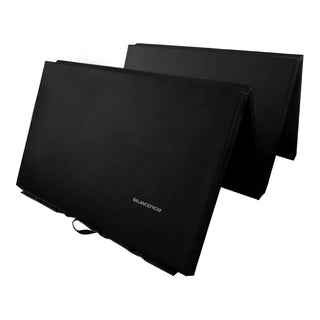 Tapete de ginástica dobrável multiuso BalanceFrom Fitness 120 x 48", preto