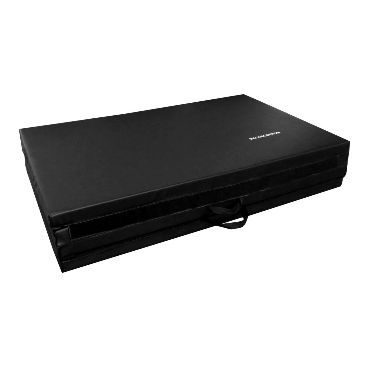 Tapete de ginástica dobrável multiuso BalanceFrom Fitness 120 x 48", preto