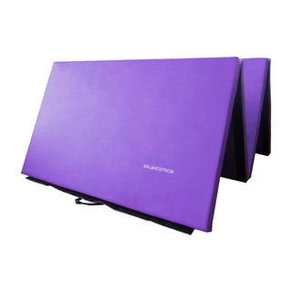 Tapete de ginástica dobrável multiuso BalanceFrom Fitness GoGym 120x48 pol., roxo