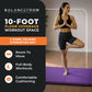Tapete de ginástica dobrável multiuso BalanceFrom Fitness GoGym 120x48 pol., roxo