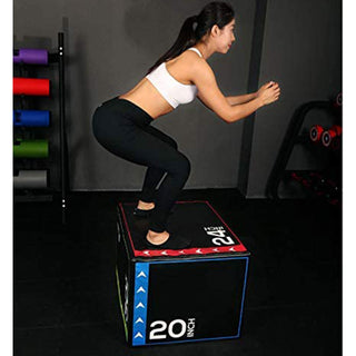 BalanceFrom Fitness 3 in 1 60lb Foam Box Jumping Exercise, Black (Damaged)
