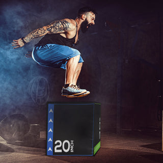 BalanceFrom Fitness 3 em 1 Caixa de espuma de 60 lb para exercícios de salto, preta (danificada)