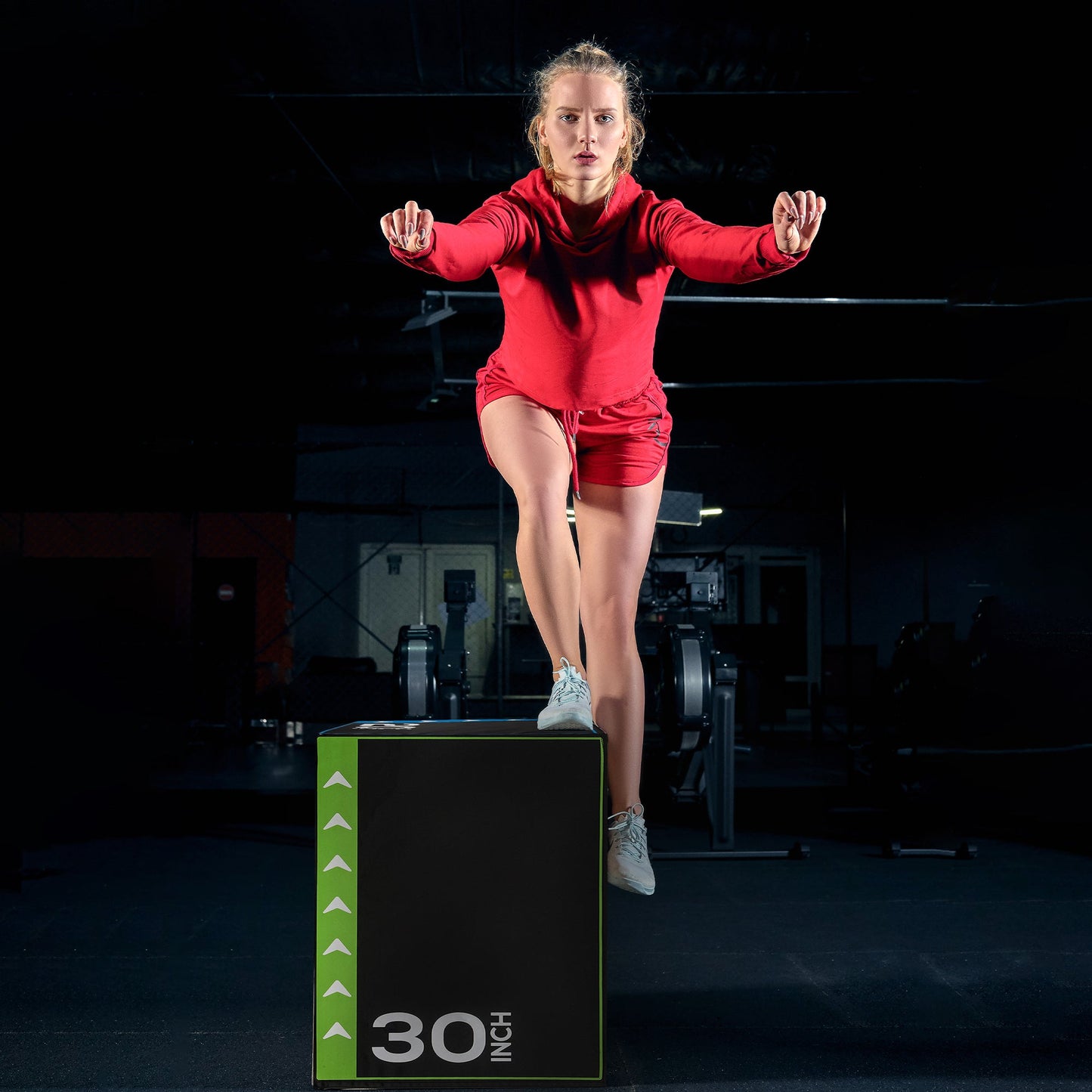 BalanceFrom Fitness 3 em 1 Caixa de espuma de 60 lb para exercícios de salto, preta (danificada)