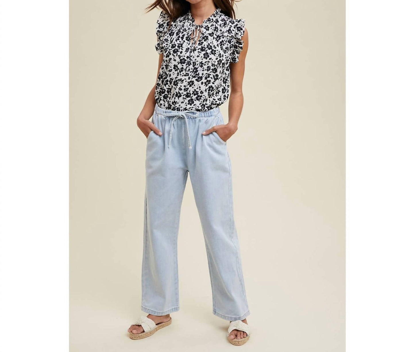 Wishlist - Cami Floral Ruffle Blouse