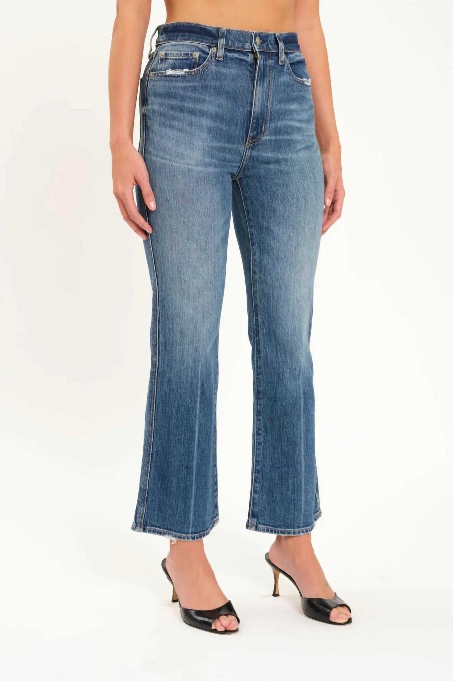 Daze - Soho High Rise Ankle Flare Denim Jeams
