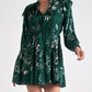 Elan - Long Sleeve V-neck Dress
