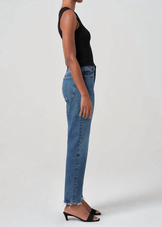 Agolde - Calça Jeans Reta Cintura Alta Cintura Fina Anos 90
