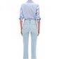 Bayeas - High Rise Straight Leg With Cuff Jeans