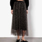 Apricot - Leopard Tulle Skirt