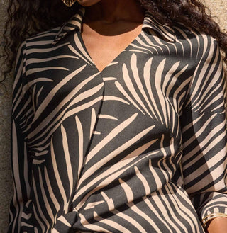 Joseph Ribkoff - Blusa com estampa tropical de gaze