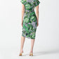 Joseph Ribkoff - Tropical Print Waist Tie Shirt Dress