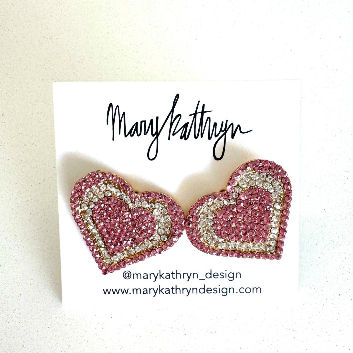 Mary Kathryn Designs - Women Glitzy Heart Studs