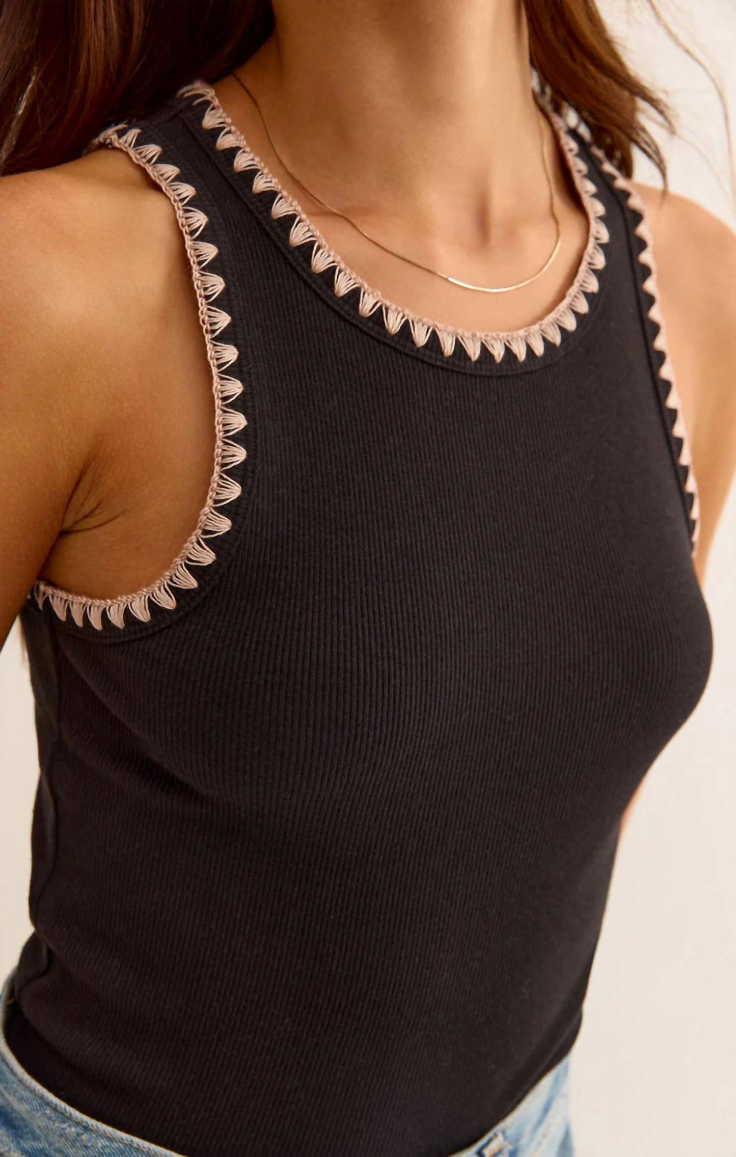 Z Supply - Avril Rib Crochet Tank