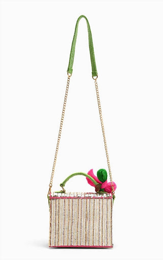 America & Beyond - Women's Glam Doll Floral Top Handle Bag