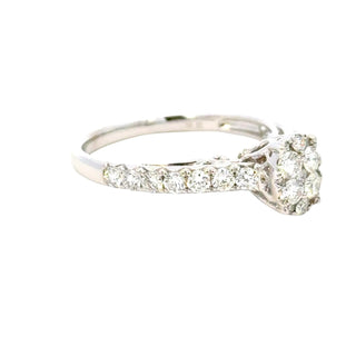 Aamiaa - Anel de noivado com diamantes naturais de 0,82 quilates - Tamanho 6,5