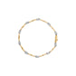 10K White and Yellow Gold 1.00 Cttw Diamond Oval Shaped Cluster Link  Bracelet (I-J Color, SI2-I1 Clarity) - 7" Inches