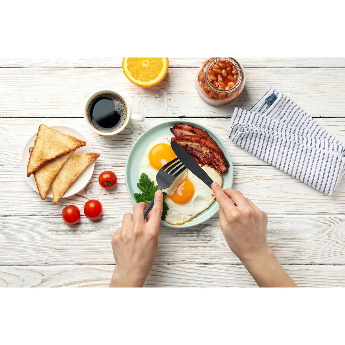 Conjunto de talheres de aço inoxidável com 40 peças para 8 pessoas 