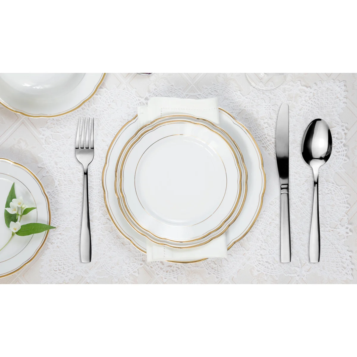 Conjunto de talheres de aço inoxidável com 40 peças para 8 pessoas 