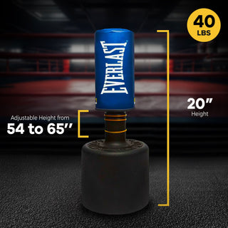 Everlast Powercore Bolsa de treinamento fitness autônoma para serviços pesados ​​com kit, azul