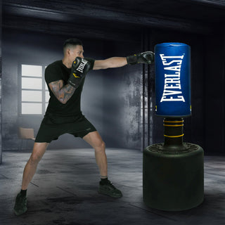 Everlast Powercore Bolsa de treinamento fitness autônoma para serviços pesados ​​com kit, azul
