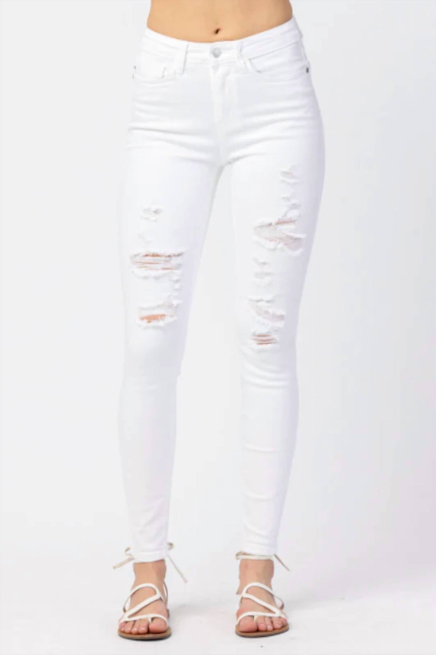 Judy Blue - Mid-rise Destroyed Skinny Jeans