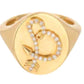 Adina Reyter - Women's Diamond Arrow Initial Signet Ring - B
