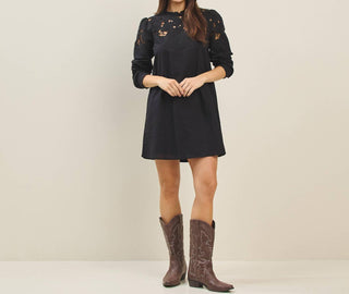 Able - Cutwork Embroidered Mini Dress