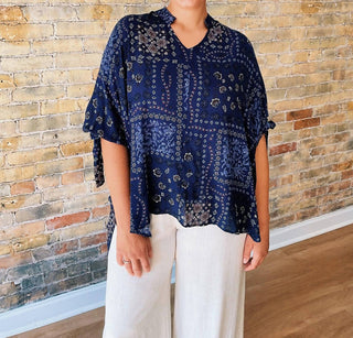 Reneec. - Blusa Boho Paisley - Plus