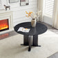 Dining Table With Gradient Legs - Black